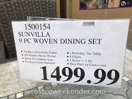 4.1 out of 5 stars with 57 ratings. Sunvilla 9 Piece Woven Dining Set Costco Weekender