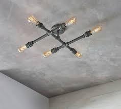 Shop authentic antique & vintage industrial flush mount ceiling and wall lights at 1stdibs, the world's largest source of authentic period furniture. Industrial Pipe Semi Flush Ceiling Light Lightbox