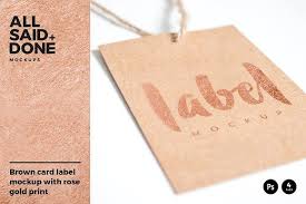 Label Mockup With Rose Gold Foil Rose Gold Print Gold Print Rose Gold Foil