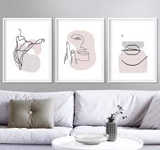 Woman Line Print Set Of Three Face Print Women Line Drawing Etsy Cuadros Enmarcados Cuadros Decorativos Modernos Cuadros En Lienzo