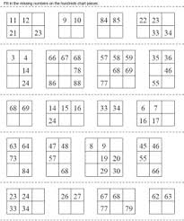 free hundreds chart pieces puzzle worksheets edhelper com