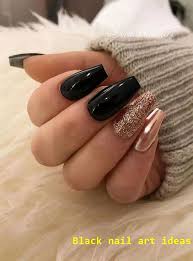 20 Simple Black Nail Art Design Ideas Naildesigns In 2020 Black Nail Designs Black Acrylic Nail Designs Black Nail Art