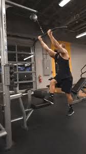 Standing chest flys on cable cross machine view: Standing Lat Pulldown 101 Form Benefits And Alternatives