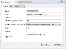 Avantajul folosirii criptarii consta in faptul ca aceste mesaje odata criptate nu vor putea fi citite deloc fara parola. Simple Mail Pop3 Client Notifier Firefox Tip Stealth Settings