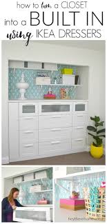Ikea Hack How To Turn A Standard Closet Into A Built In For Craft Storage Using Ikea Dressers Ikea Dresser Ikea Home Decor