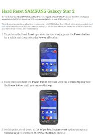 Hard Reset SAMSUNG Galaxy Star 2 ...