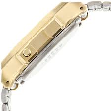 Bracciale in acciaio inox con placcatura ionica oro rosa maglia milano. Orologio Casio Vintage Digitale Con Cinturino In Acciaio E Cassa In Resina Dorato