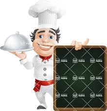 Chef boy character with hat funny cartoon octopus chef in cook hat. Chubby Chef Cartoon Vector Character With Big Restaurant Menu Board And A Tray Graphicmama