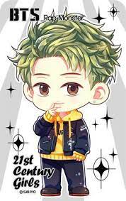 صور bts انمي جين bts chibi bts rap monster bts fanart