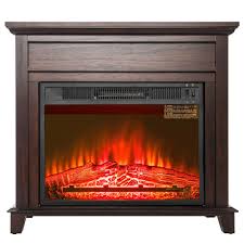 Akdy 32 In Freestanding Electric Fireplace Heater In Black With Tempered Glass With Log Fp0088 The Home Depot Fireplace Heater Electric Fireplace Heater Electric Fireplace