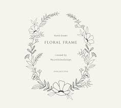 Black And White Transparent Floral Wreath Png Botanical Oval Wreath On Transparent Background Hand Drawn Etsy In 2020 Floral Wreaths Illustration Floral Wreath Drawing How To Draw Hands