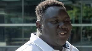 Abraham 'The Boss' Adu Bol in Brisbane Magistrates Court after attack