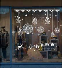 winter snowflakes window decals christmas holiday ornament etsy christmas wall stickers christmas window decorations christmas window display