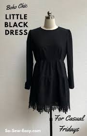 Boho Chic Little Black Dress Casual Dress Patterns Chic Black Dress Boho Mini Dress