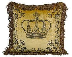 hand stenciled queen pillow yastik