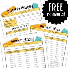 Thousands of printable pdf medical forms and charts available for free download. Kids Medical History Form Printables For Back To School Prep
