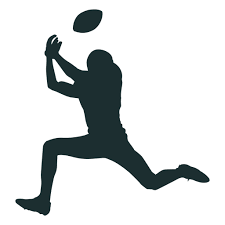 American Football Player Catching Silhouette Transparent Png Svg Vector Football Silhouette Football Players Images Silhouette Png