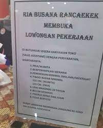 Hai sahabat ria busana ‍ koleksi terkini hadir dari ria busana! Lowongan Kerja Ria Busana Rancaekek 2020 Jl Dangdeur No 25 2021
