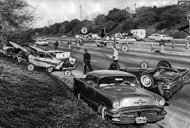 From The Archives Two Accidents On The Santa Ana Freeway Car Crash Old Vintage Cars Auto Repair