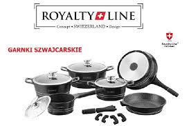 Szwajcarskie Marmurowe Garnki Royalty Line Czarne