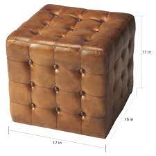 Check spelling or type a new query. Butler Leon Brown Leather Button Tufted Ottoman Overstock 12037007