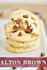 Use alton's secret ingredients · switch flours. Alton Brown S Thin Chocolate Chip Cookies