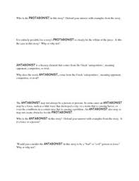 Protagonist Antagonist Worksheets To Be Used With Any Book Worksheets Any Book Literary Elements