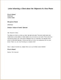Letter Informing A Client About The Shipment Of A New Phone Download At  Http://Writeletter2.Com/Letter-… | Lettering, Resignation Letters, Resignation  Letter Format