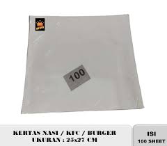 Kertas facsimile jaya 210 mm x 100 mtr. Kertas Nasi Kfc Mcd Kertas Nasi Putih Kertas Burger 100lbr 25x27cm Oem Terbaru Agustus 2021 Harga Murah Kualitas Terjamin Blibli