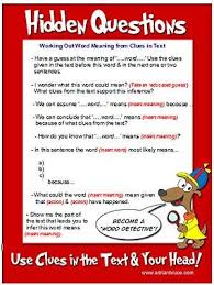 3h Strategy Hidden Q Stems Inferring Word Meaning From Context Reading Comprehension Lessons Reading Comprehension Questions Reading Comprehension Strategies
