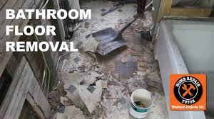 Prepping for a subfloor installation happens long before you are actually laying the plywood. How To Remove A Bathroom Floor Step By Step By Home Repair Tutor Youtube