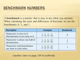 Lesson 5 1 A Benchmark Is A Number That Is Easy To Use