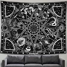 Get it tomorrow, sep 26. Amazon Com Zussun 12 Constellation Tapestry Star Sun Tarot Tapestry Black And White Hippy Celestialbohemian Home Constellation Tapestry Tapestry Star Tapestry