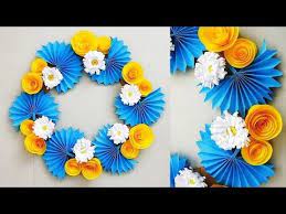 Diy Simple Home Decor Wall Door Decoration Hanging Flower 80 Cvety Iz Bumagi Paper Craft Ideas Youtu Flower Diy Crafts Paper Flowers Craft Paper Crafts