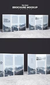 Free Front Back Tri Fold Brochure Mockup Psd 2018 Mockup Planet In 2020 Brochure Mockup Psd Trifold Brochure Mockup Psd