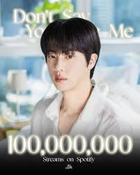 Don't Say You Love Me” by #Jin telah melampaui 100 JUTA streaming di  Spotify hanya dalam 21 hari, menjadi lagu tercepat oleh artis Asia yang  mencapai sejarah ini pada tahun 2025! 🥳🥳🥳