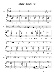 Violin cover of isabella's lullaby from the anime, the promised neverland. Isabella S Lullaby Duet Sheet Music For Piano Violin Solo Musescore Com