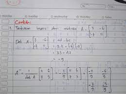 Contoh Soal Matriks Invers Dengan Jawabanya Brainly Co Id