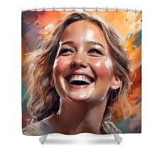 Jennifer Lawrence 5 Shower Curtain by Floyd Snyder