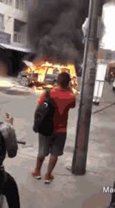 Great collection of fire burning animated gif images. Car Explosion Gifs Tenor