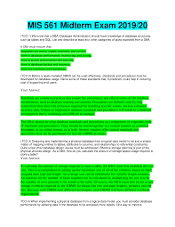Mis 561 Midterm Exam 2019 20 1 Question Tco 1 We Know That A Dba Database Administrator Should Have Kn In 2020 Midterm Database Structure This Or That Questions