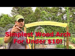 Diy garden arch with gate. How To Make The Easiest Wooden Garden Gate Arch Inexpensively Youtube
