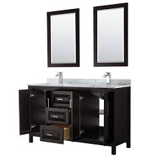 This mirror offers a warm, casual look while providing functionality. Daria 60 Double Bathroom Vanity Dark Espresso Beautiful Bathroom Furniture For Every Home Wyndham Collection