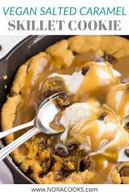 Vegan Salted Caramel Skillet Cookie Nora Cooks Vegetarian Desserts Food Vegan Desserts These amaretti cookies are an italian cookie perfect for the holidays. vegan salted caramel skillet cookie
