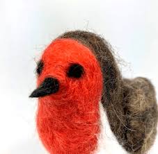 Robin needle felting kit mindfulness self-care — The Geographer store