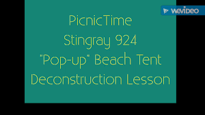 Can i block a stingray? Picnictime Stingray 924 Pop Up Beach Tent Deconstruction And Storage Youtube