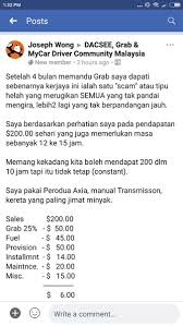 Kalau kereta murah bank offer tanpa ditanya tapi kalau yang mahal, takdenye. Netizen Dakwa Kerjaya Pandu Grab Satu Scam Mynewshub