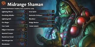 That means tier one features the best decks. Duels Shaman Midrange Scholomance Academy Hearthstone Decks Out Of Cards