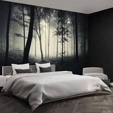 Misty Forest Peel Stick Or Non Woven Photo Wallpaper Wall Mural Trees In Mist Forest Background Peel And Stick Non Woven Large Removable Forest Wallpaper Bedroom Cozy Bedroom Design Forest Theme Bedrooms