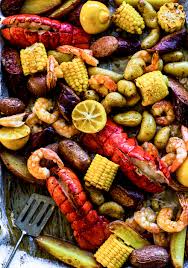 Manila clams are the sweetest, meatiest, and most tender. Easy Sheet Pan Cajun Lobster Bake My Diary Of Us